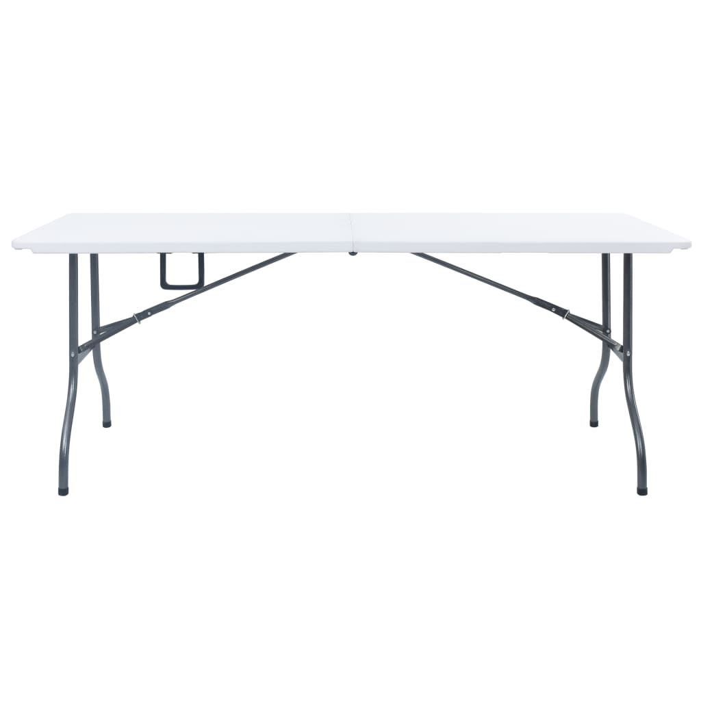 Gartentisch Klappbar Weiß 180x72x72 cm HDPE