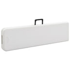 Klappbare Gartenbänke 2 Stk. 180 cm HDPE Weiß