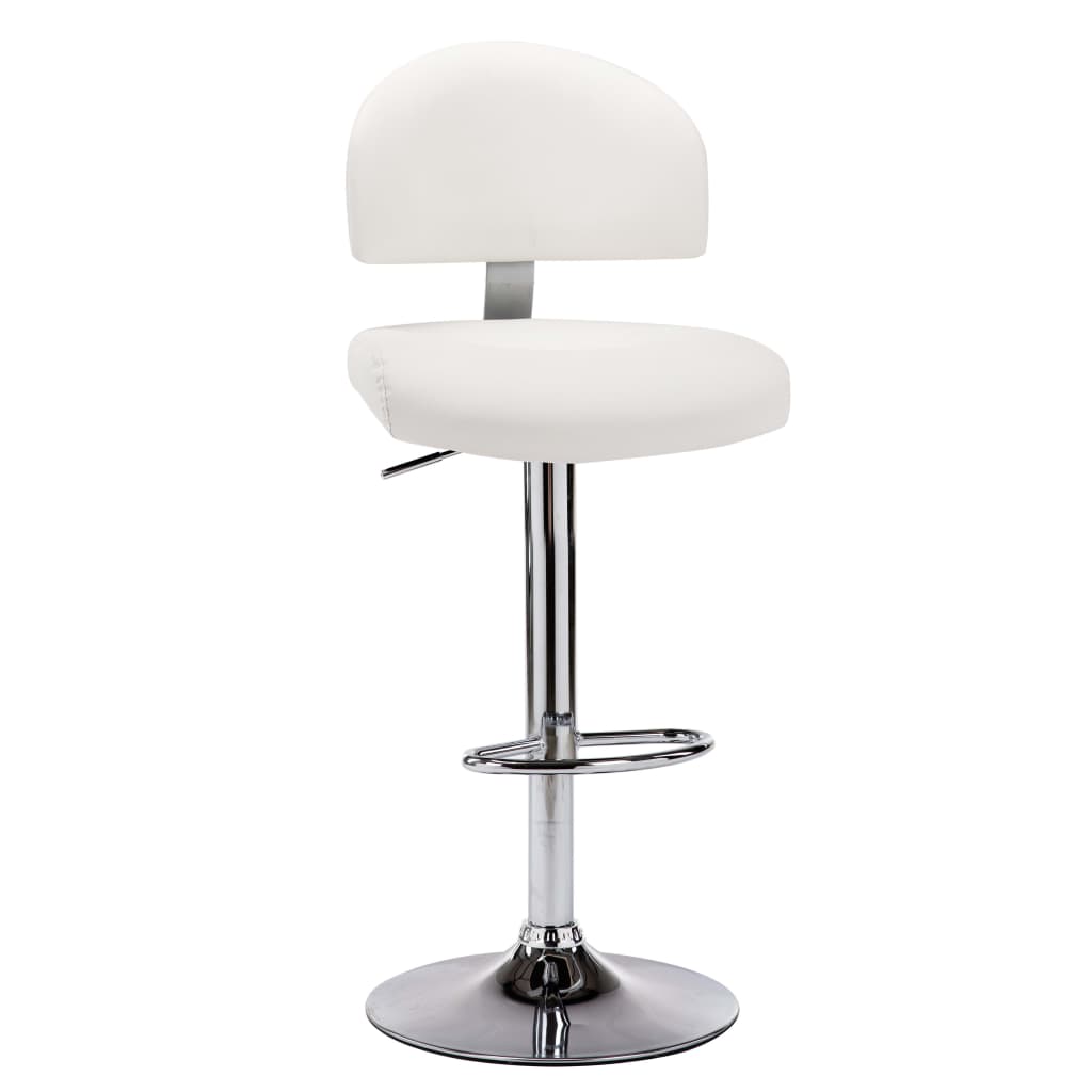Barhocker 2 Stk. Weiß Kunstleder