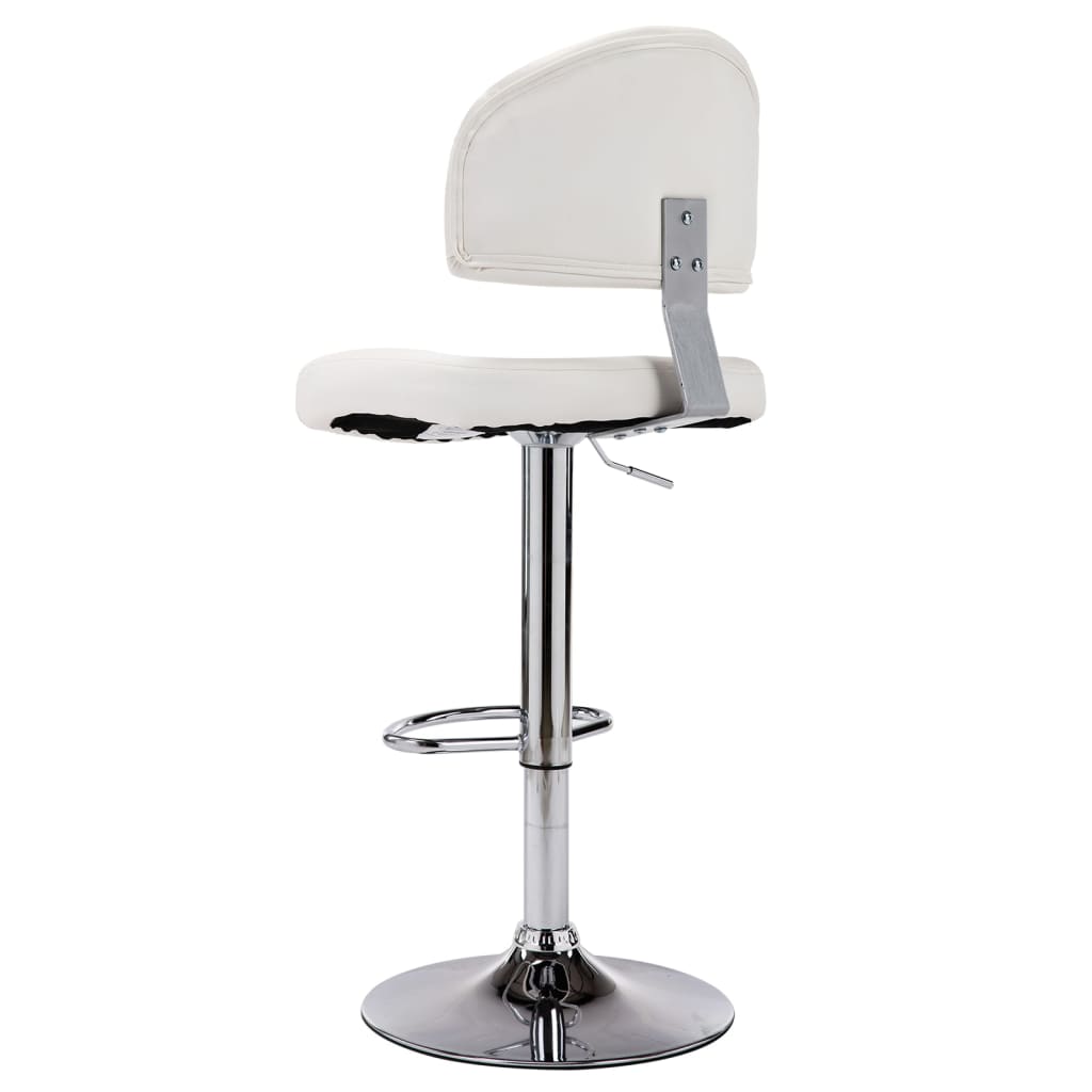 Barhocker 2 Stk. Weiß Kunstleder