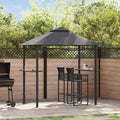 BBQ-Pavillon 240x150x255 cm Anthrazit Stahl