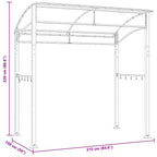 BBQ-Pavillon 215x150x220 cm Anthrazit Stahl