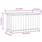 Garten-Aufbewahrungsbox Braun 129 x 67 x 65 cm