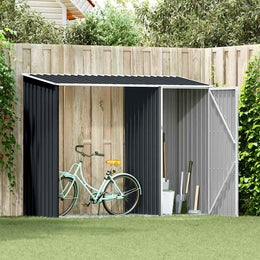 vidaXL Garten Brennholzlager Anthrazit 245x98x159 cm Verzinkter Stahl