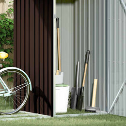 vidaXL Garten Brennholzlager Braun 245x98x159 cm Verzinkter Stahl