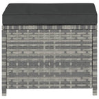 5-tlg. Garten-Lounge-Set mit Auflagen Poly Rattan Grau