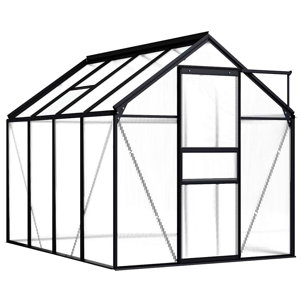 vidaXL Gewächshaus Anthrazit Aluminium 4,75 m²
