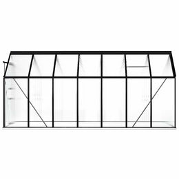 vidaXL Gewächshaus mit Fundament Anthrazit Aluminium 8,17 m²