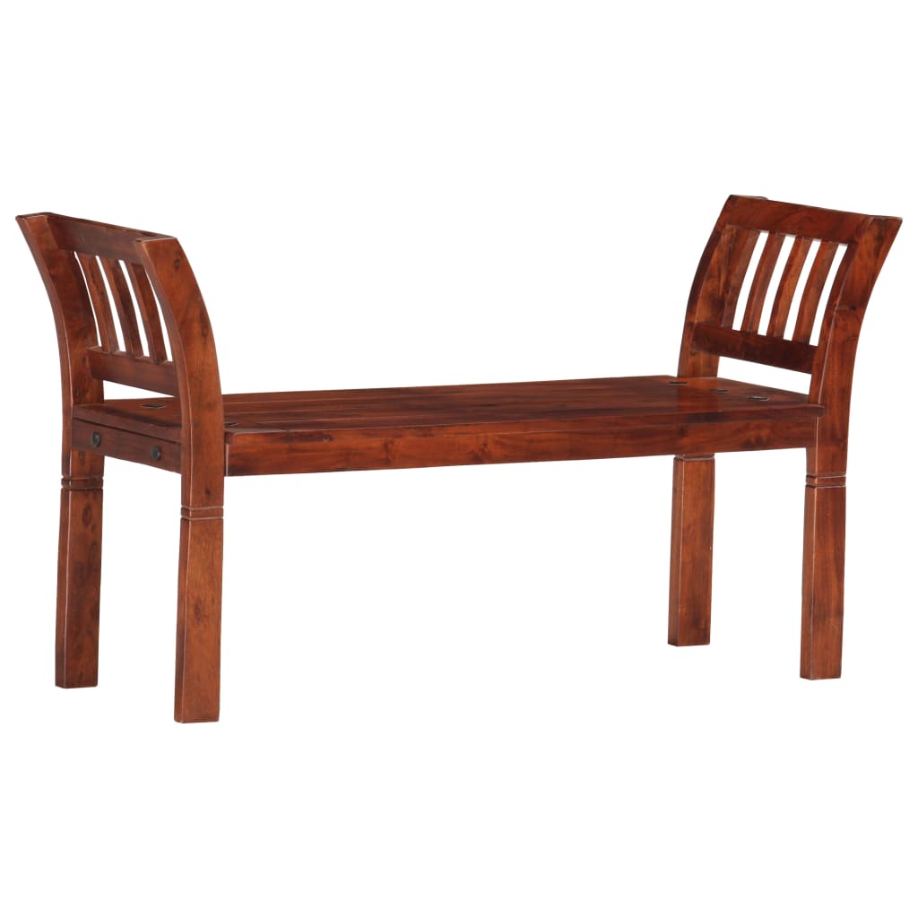Sitzbank 111 cm Massivholz Akazie