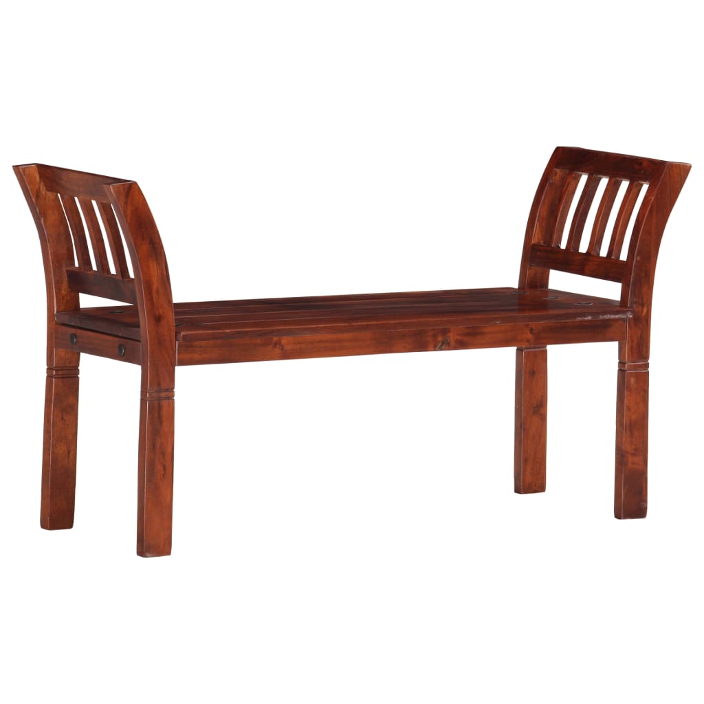 Sitzbank 111 cm Massivholz Akazie