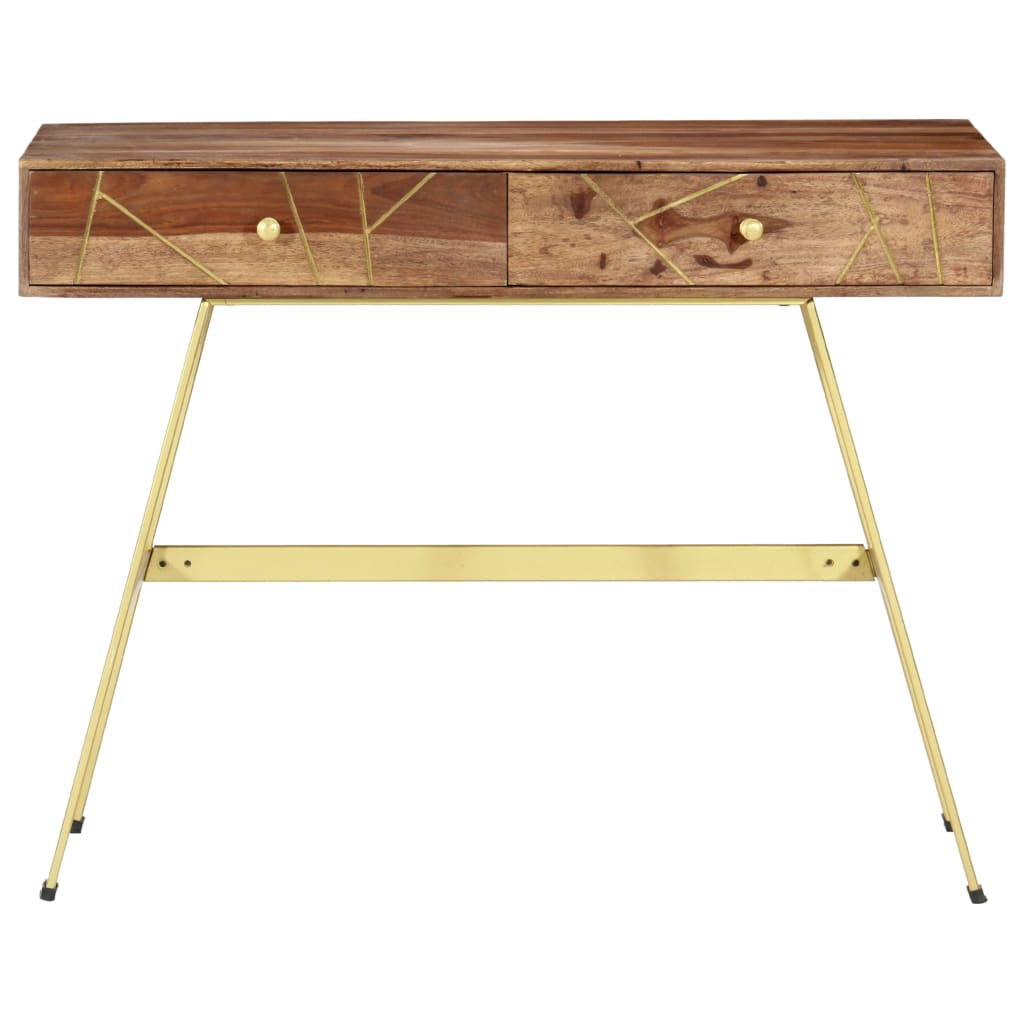 Schreibtisch mit Schubladen 100x55x75 cm Massivholz Akazie