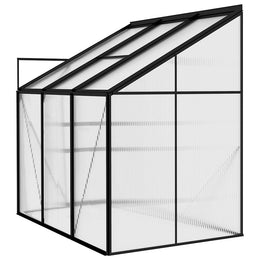 vidaXL Gewächshaus Anthrazit Aluminium 3,8 m³