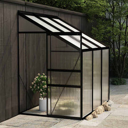 vidaXL Gewächshaus Anthrazit Aluminium 3,8 m³