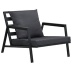 5-tlg. Garten-Lounge-Set mit Auflagen Aluminium Dunkelgrau