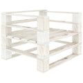 Outdoor-Sessel Paletten Holz Weiß