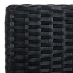 Gartenstuhl mit Kissen Poly Rattan Schwarz