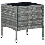 Gartentisch Grau 40x40x45 cm Poly Rattan