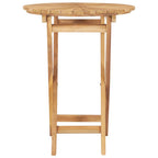 Gartentisch Klappbar Ø 60 cm Massivholz Teak