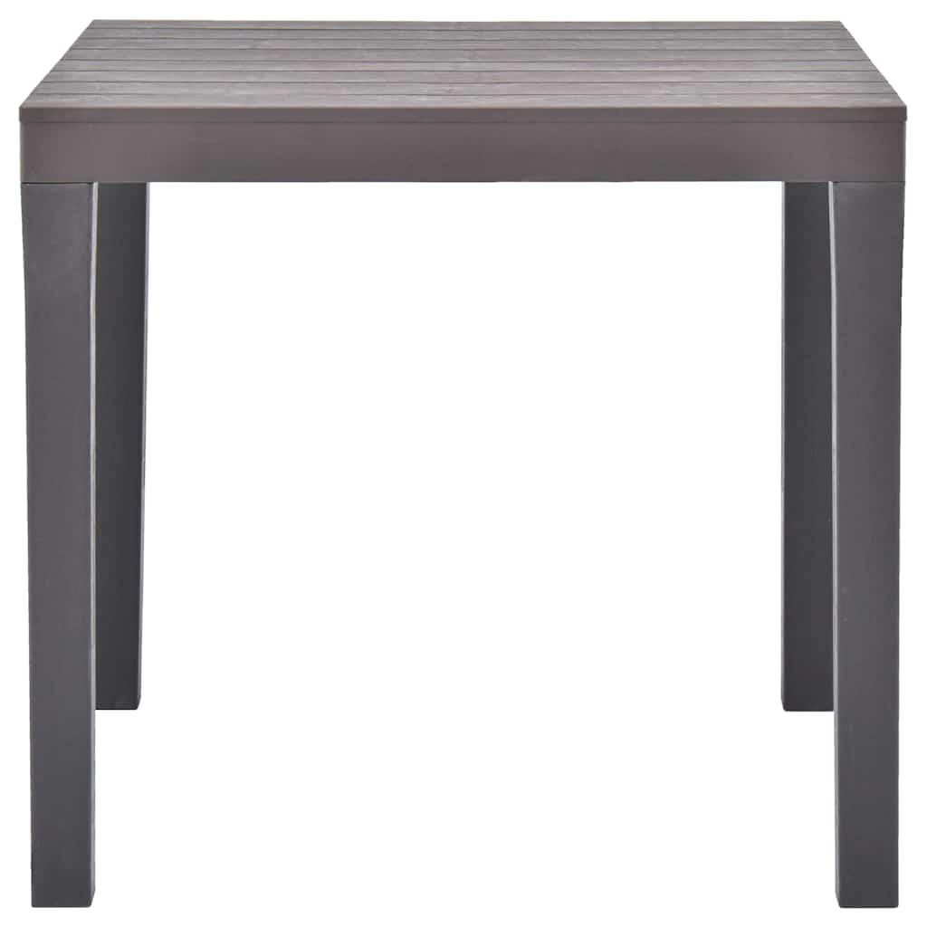 Gartentisch Moccafarben 78 x 78 x 72 cm Kunststoff