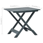 Gartentisch Klappbar Grün 79x72x70 cm Kunststoff