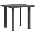 Gartentisch Anthrazit 80x75x72 cm Kunststoff