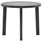 Gartentisch Anthrazit 89 cm Kunststoff