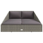 Gartenbett Grau 110x200 cm Poly Rattan