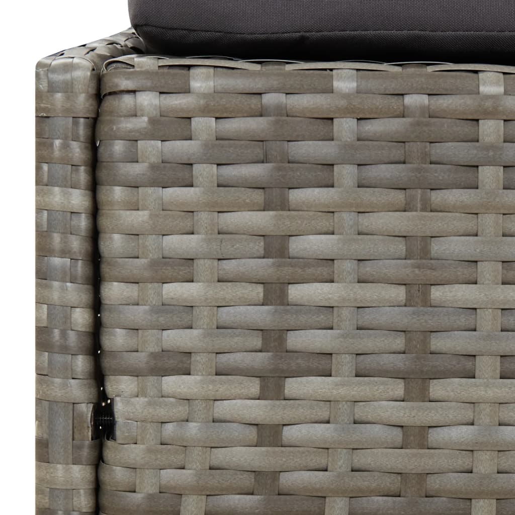 Gartenbett Grau 110x200 cm Poly Rattan