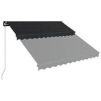 Einziehbare Markise Handbetrieben 300 x 250 cm Anthrazit