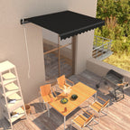 Einziehbare Markise Handbetrieben 300 x 250 cm Anthrazit