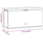 Gartenbox Anthrazit 114x47x60 cm