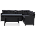 Gartenmöbel-Sets Schwarz Poly-Rattan
