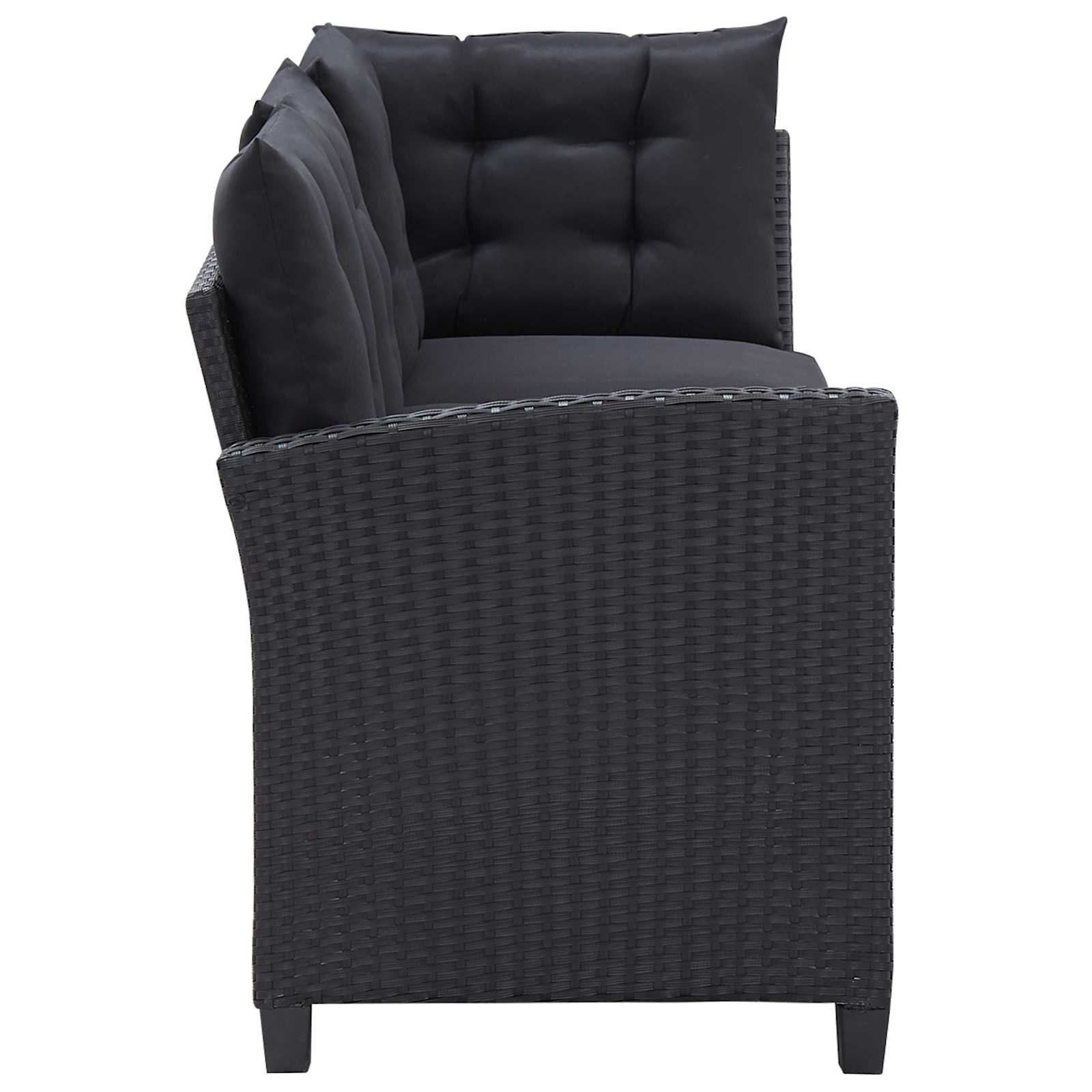 Gartenmöbel-Sets Schwarz Poly-Rattan
