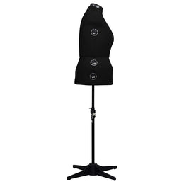 vidaXL Schneiderpuppe Verstellbar Weiblich Schwarz L Größe 44-50