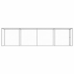vidaXL Katzenkäfig 6x1,5x1,5 m Verzinkter Stahl