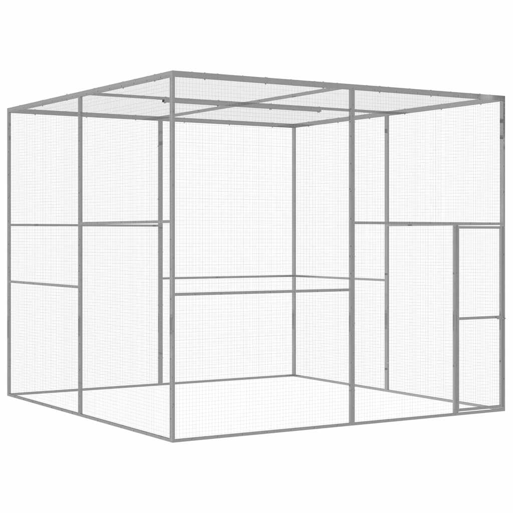 vidaXL Katzenkäfig 3x3x2,5 m Verzinkter Stahl