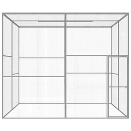 vidaXL Katzenkäfig 3x3x2,5 m Verzinkter Stahl
