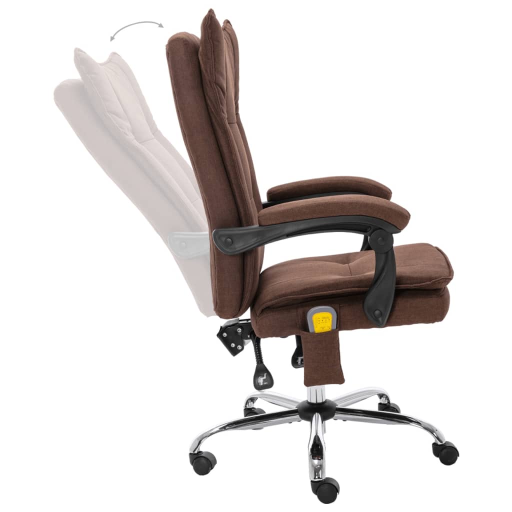 Massage-Bürostuhl Braun Stoff