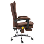 Massage-Bürostuhl Braun Stoff