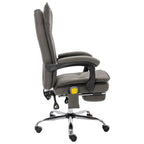 Massage-Bürostuhl Grau Stoff