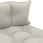 Garten-Paletten-Mittelsofa mit Kissen in Taupe Holz