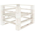 Garten-Palettensofa mit Kissen in Creme Holz
