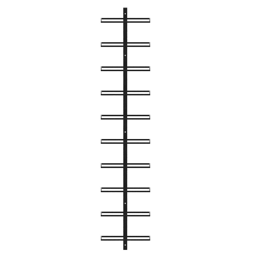 Wand-Weinregale für 20 Flaschen 2 Stk. Schwarz Metall