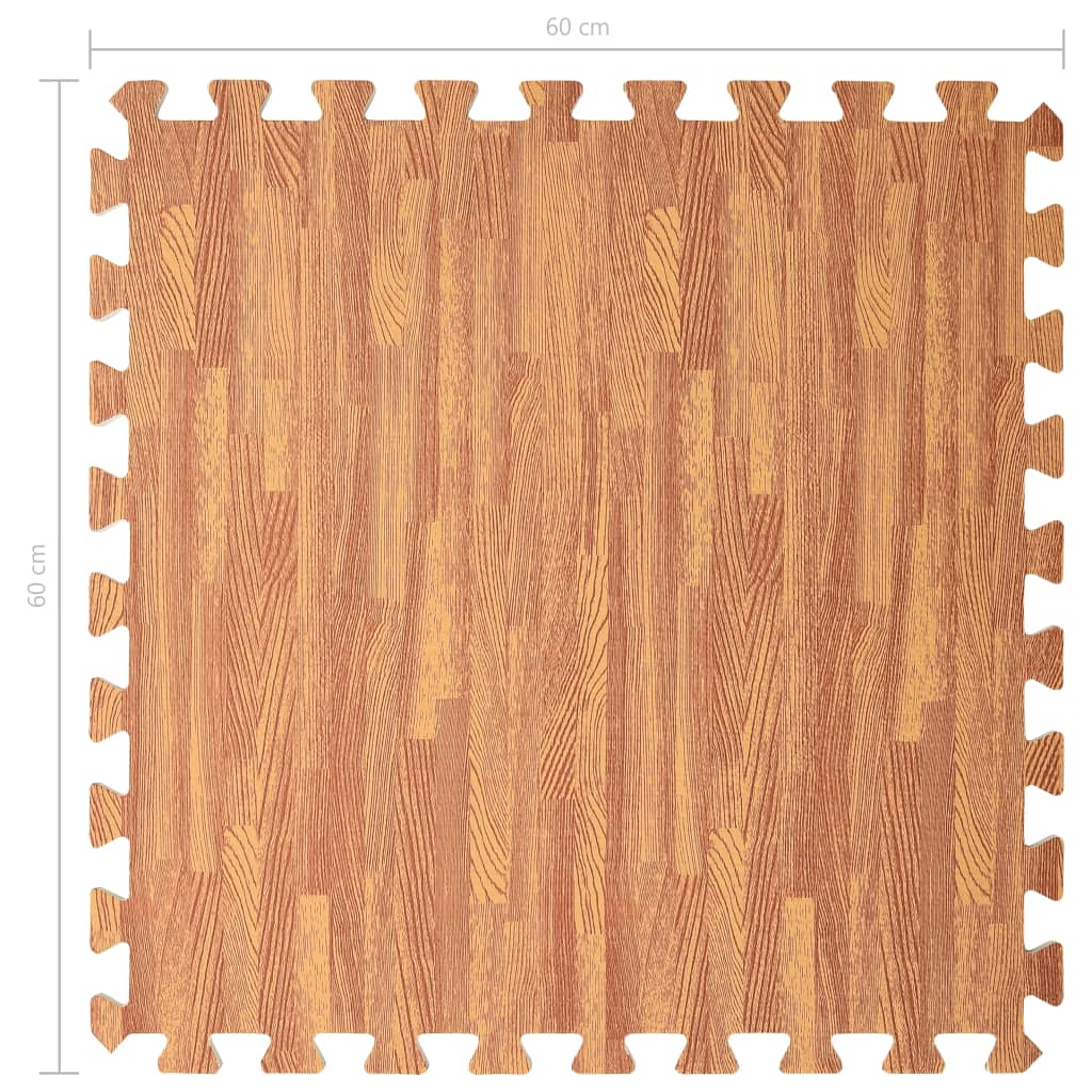 Bodenmatten 6 Stk. Holzmaserung 2,16 m² EVA-Schaumstoff