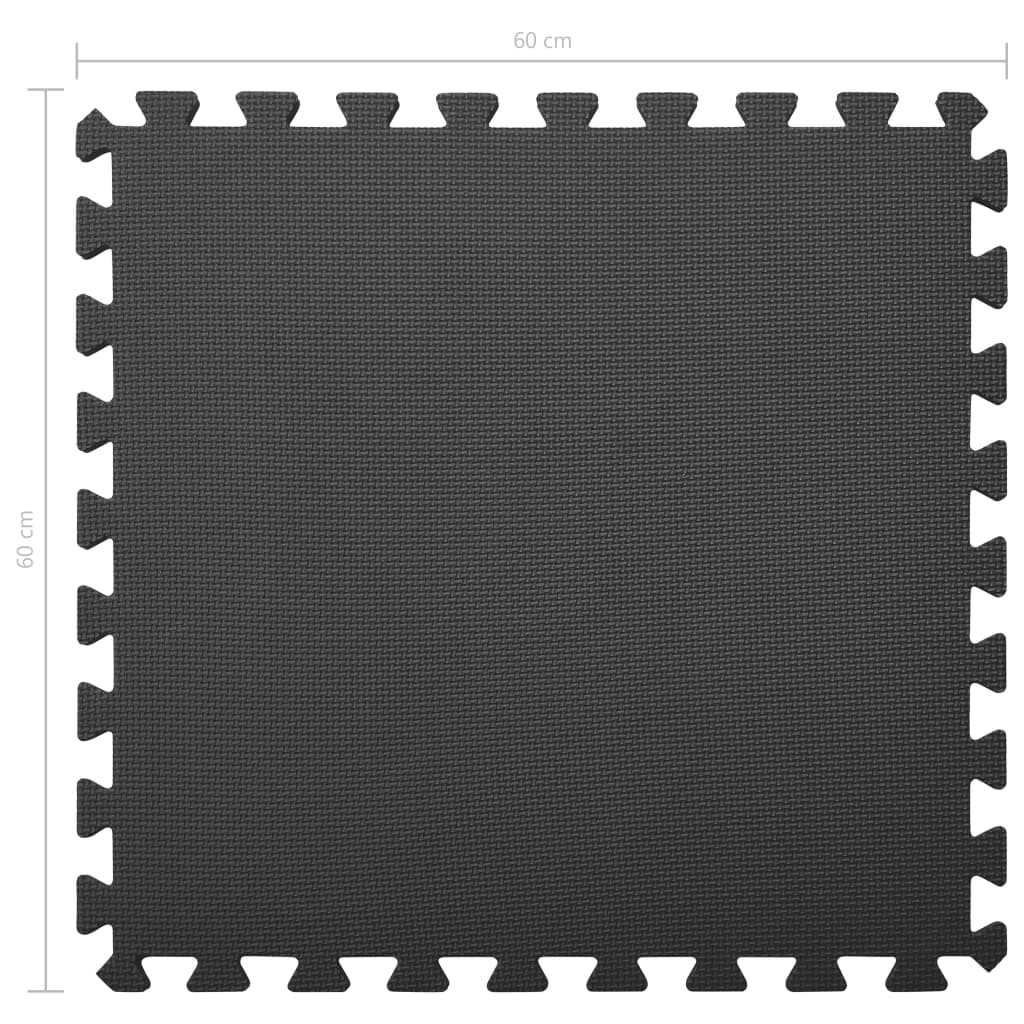 Bodenmatten 6 Stk. 2,16 m² EVA-Schaumstoff Schwarz