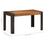 Esstisch 140x70x76 cm Raues Mango-Massivholz