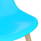 Esszimmerstühle 6 Stk. Blau Kunststoff