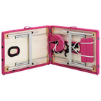 Massageliege Klappbar 2-Zonen mit Aluminiumgestell Rosa