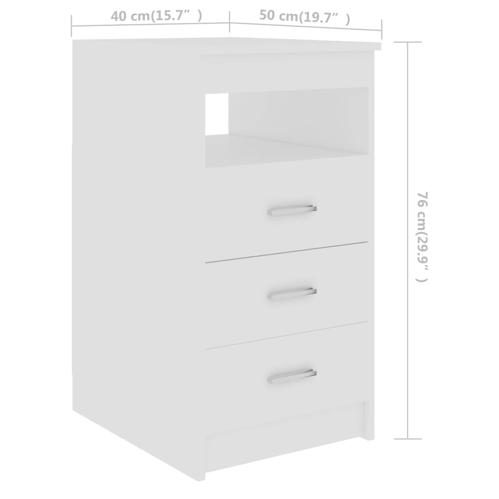 Schreibtisch Weiß 140x50x76 cm Holzwerkstoff