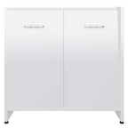 Badezimmerschrank Hochglanz-Weiß 60x33x61 cm Holzwerkstoff